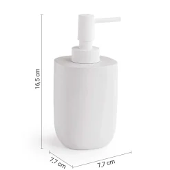 Dosasapone bagno Ylenia in resina 310 ml bianco matt