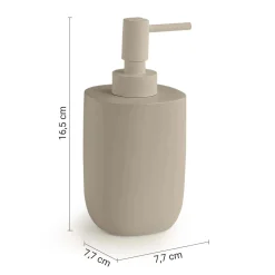 Dosasapone bagno Ylenia in resina 310 ml tortora chiaro matt
