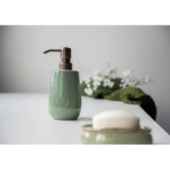 Dosatore di sapone Wenko Sirmione in ceramica verde