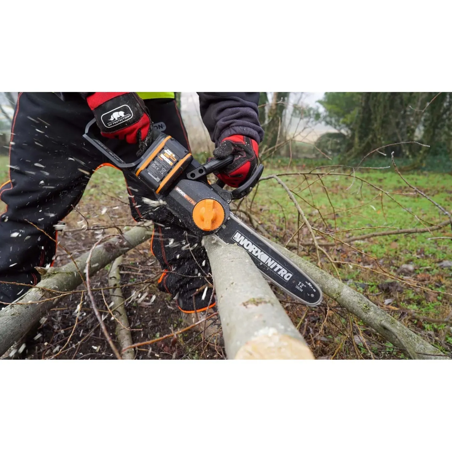 Elettrosega a batteria WG350E Worx Nitro Brushless 20V 4Ah inclusa