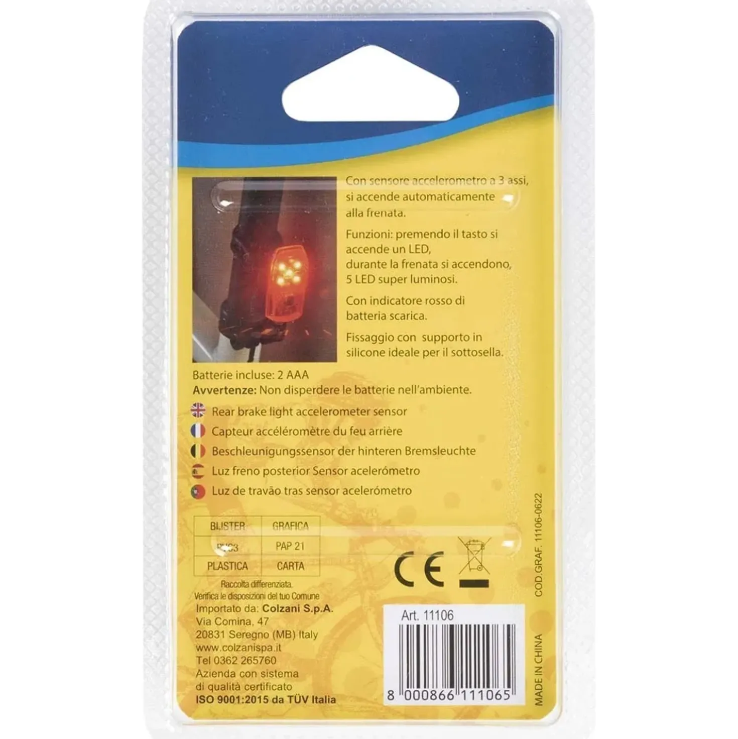 Fanale posteriore a LED con sensore di frenata