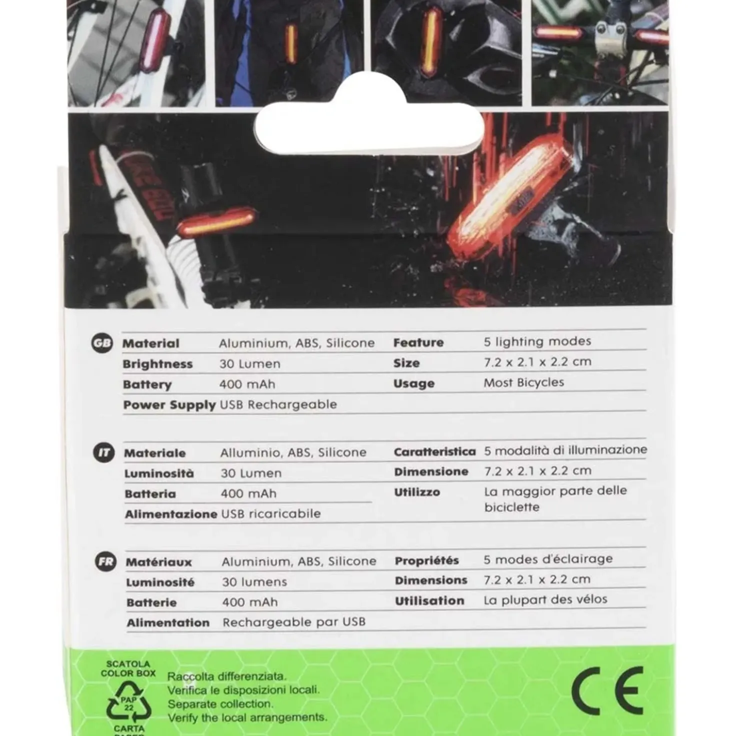 Fanalino posteriore a LED Sparco ricaricabile