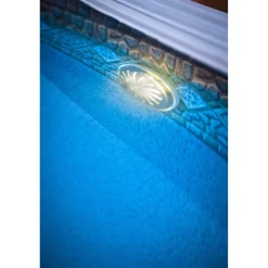 Faretti LED per piscina fuori terra con telecomando a distanza 2 pz