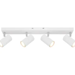 Faretto 4 luci Globo Robby 56x6x12 cm bianco