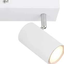 Faretto 2 luci Globo Robby 26x6x12 cm bianco