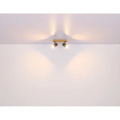 Faretto 2 luci Globo Robby 26x6x12 cm bianco