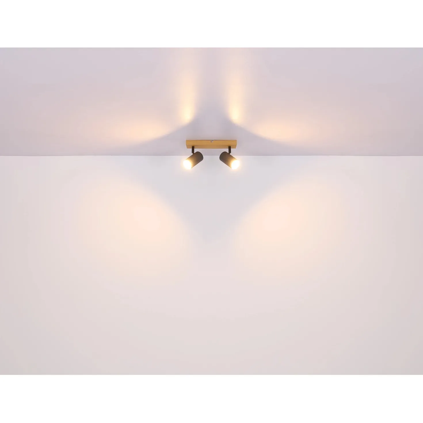Faretto 2 luci Globo Robby 26x6x12 cm bianco