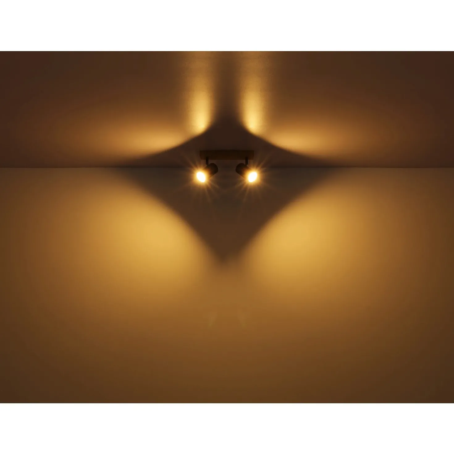 Faretto 2 luci Globo Robby 26x6x12 cm bianco