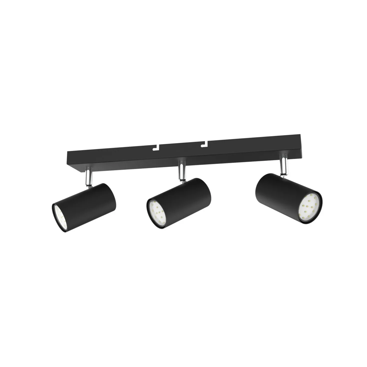 Faretto 3 luci Globo Robby nero opaco 410x60x120 mm