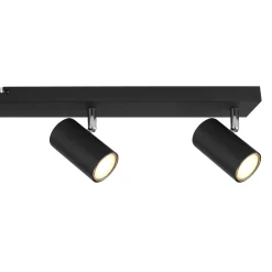 Faretto Globo Robby a 6 luci nero opaco 1150x60x120 mm