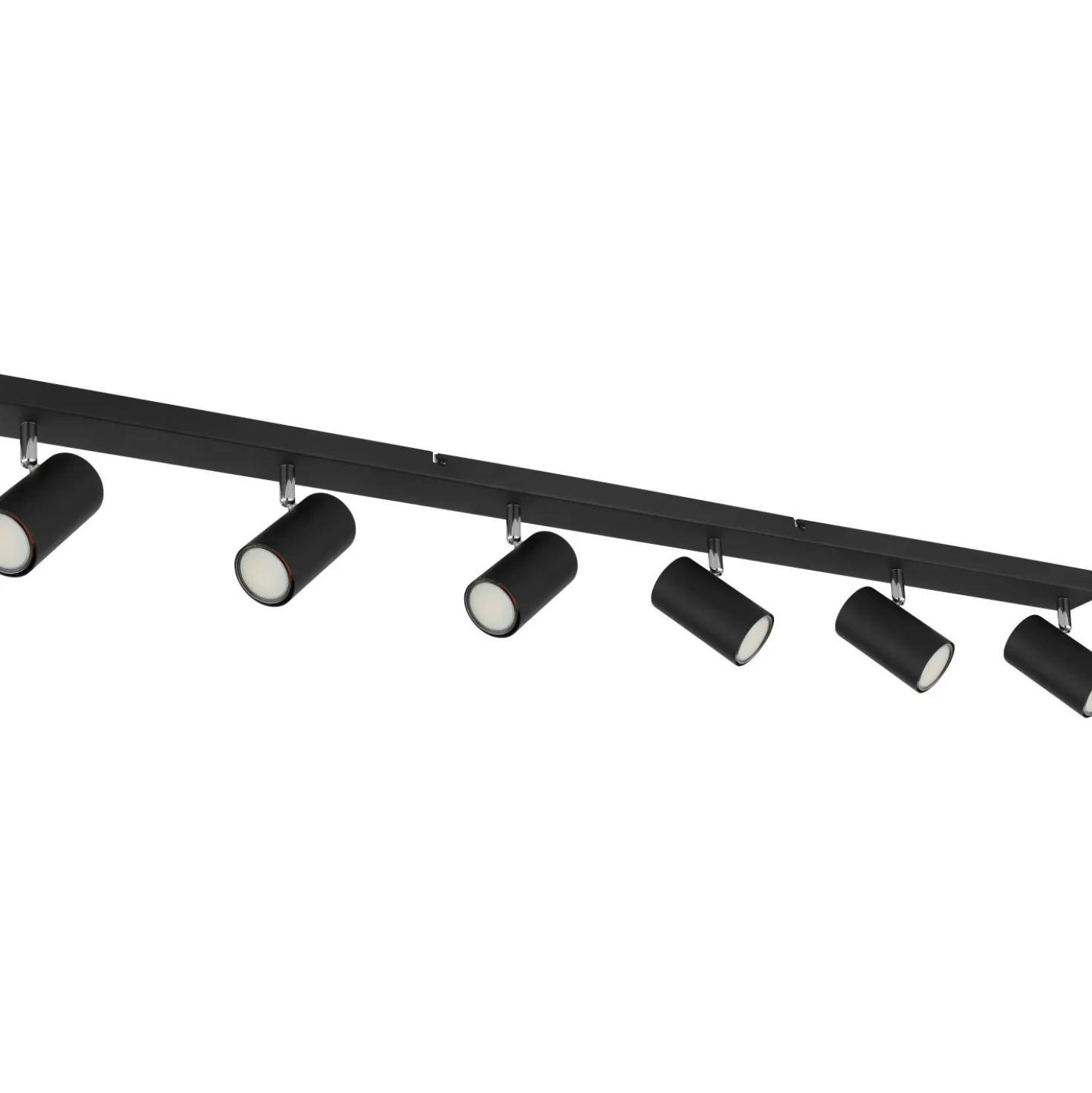 Faretto Globo Robby a 6 luci nero opaco 1150x60x120 mm