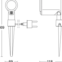 Faretto LED Steinel Spot Garden SC Bluetooth con sensore 512 lm