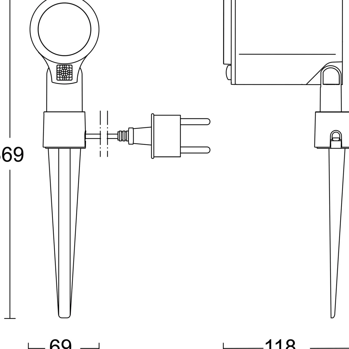 Faretto LED Steinel Spot Garden SC Bluetooth con sensore 512 lm