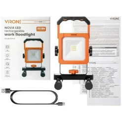 Faro da lavoro LED 9 W ricaricabile 700 lm 4000 K