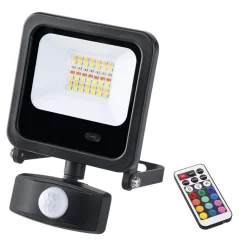 Faro led 20 W luce bianca CCT e RGB multicolor c/telecomando
