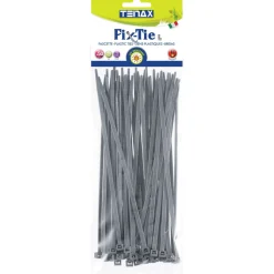Fascette multiuso in plastica 20 cm grigio, 50 pz