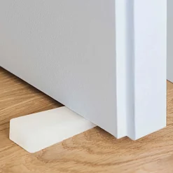 Fermaporta a cuneo bianco