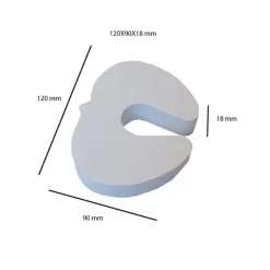 Fermaporta di sicurezza bianco 12x9 cm
