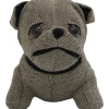 Fermaporta in tessuto con sabbia forma Cane Bulldog