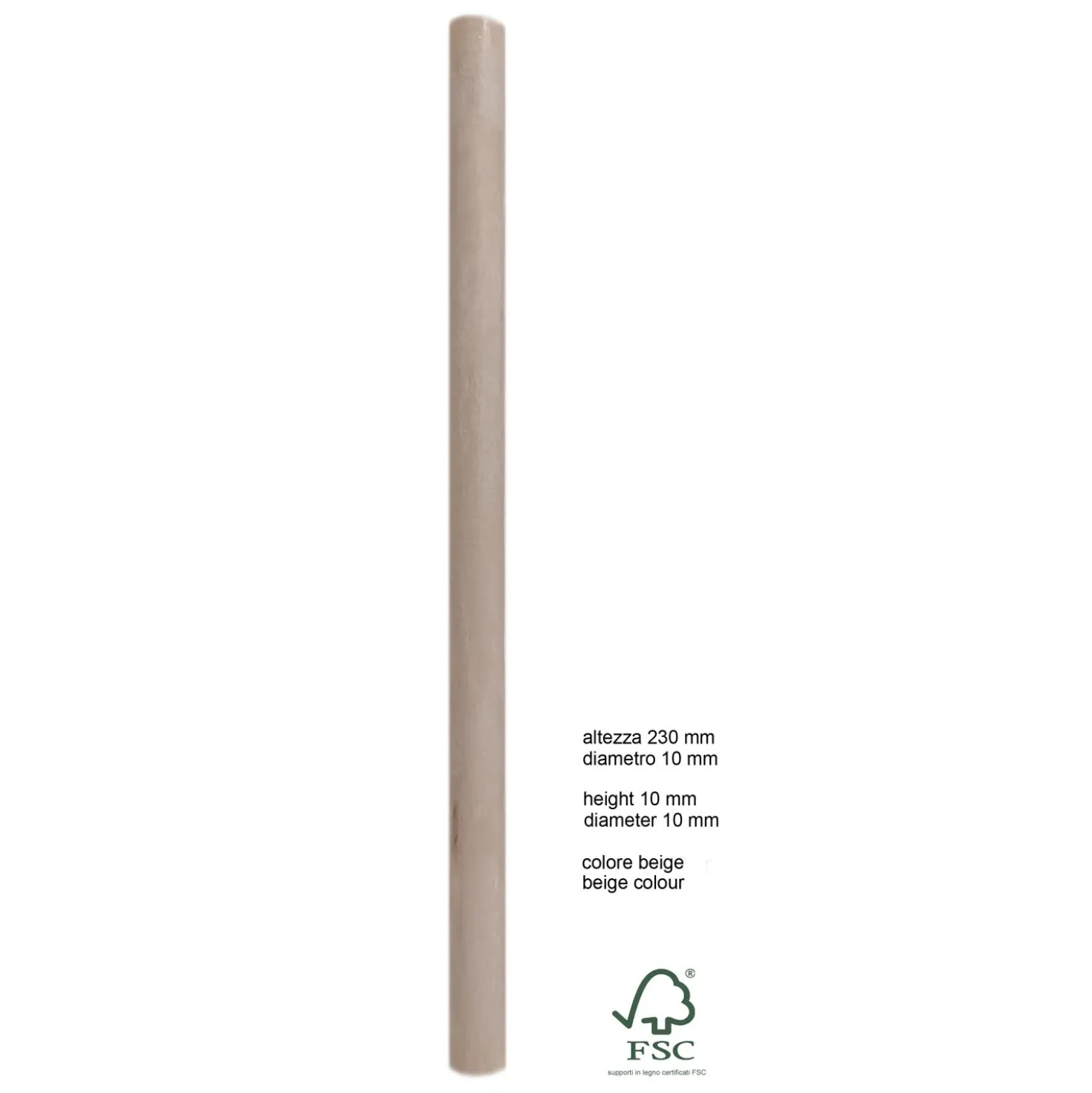 Fermatende tre anelli in rayon beige 23 cm