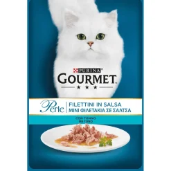 Filettini in salsa con Tonno per gatto Purina Gourmet Perle