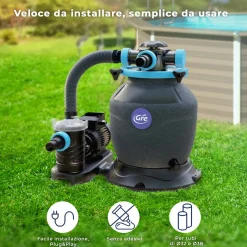 Filtro a sabbia da 4m³/h senza prefiltro