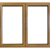 Finestra 2 ante dx pvc color legno 120x140 cm