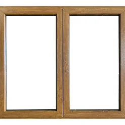 Finestra 2 ante dx pvc color legno 120x140 cm