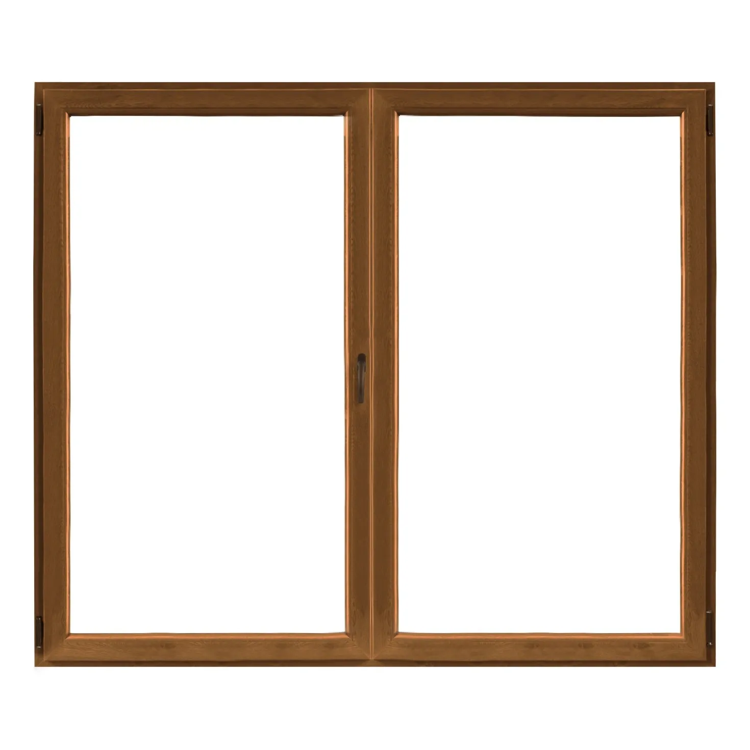 Finestra in PVC Noce 2 Ante 140 cm x 120 cm apertura a destra