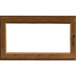 Finestra in PVC Noce 1 Anta 80 cm x 45 cm apertura a sinistra