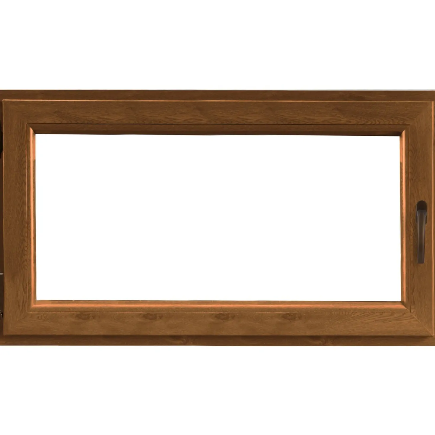Finestra in PVC Noce 1 Anta 80 cm x 45 cm apertura a sinistra
