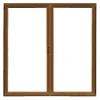 Finestra in PVC Noce 2 Ante 140 cm x 140 cm apertura a sinistra