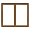 Finestra in PVC Noce 2 Ante 140 cm x 120 cmapertura a sinistra
