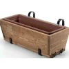 Fioriera da balcone cm 55 fissa in legno
