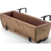 Fioriera da balcone cm 55 regolabile in legno
