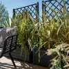 Fioriera da esterno con grigliato Stefanplast plastica Antracite 100x43x142 cm