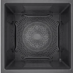 Fioriera da esterno Cubo Millennium in polipropilene antracite 49x49x49 cm