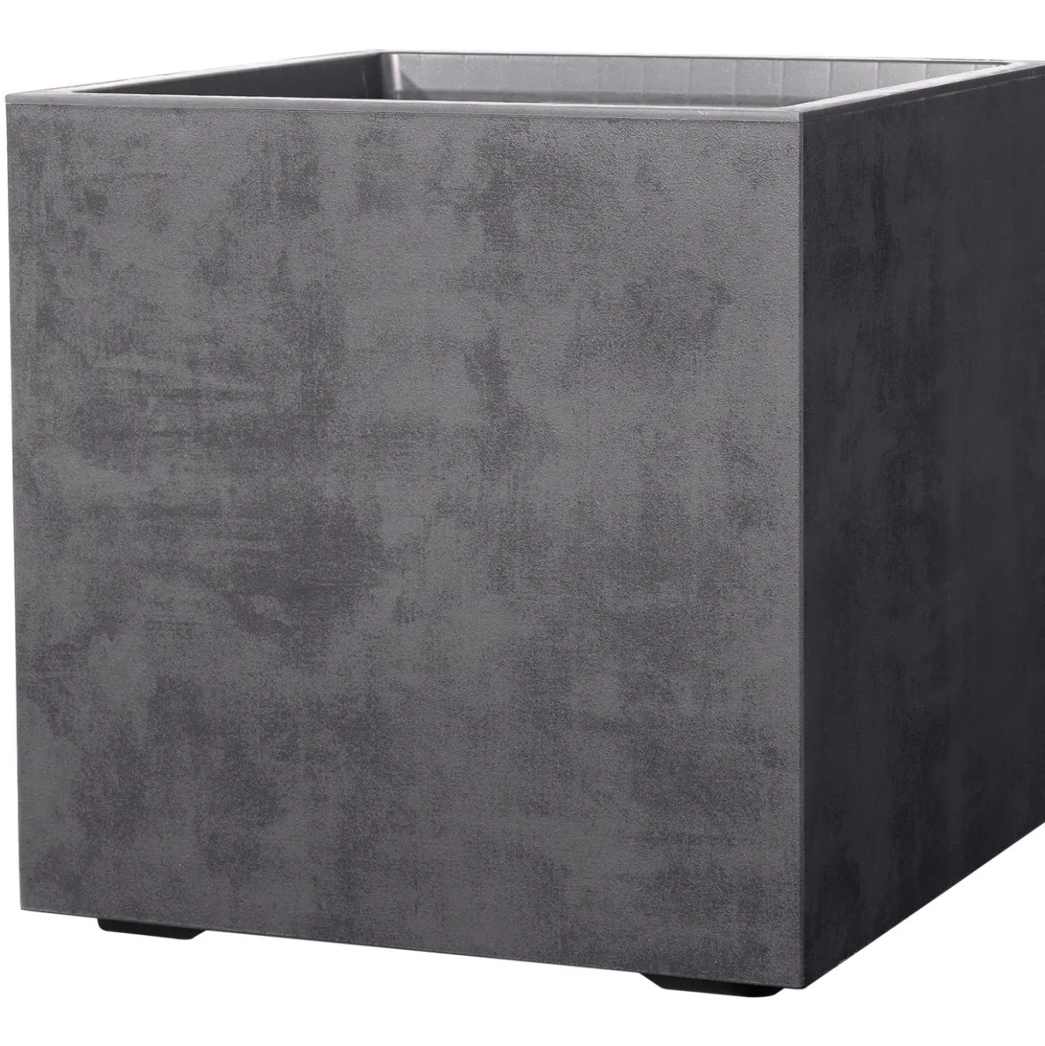Fioriera da esterno Cubo Millennium in polipropilene antracite 49x49x49 cm