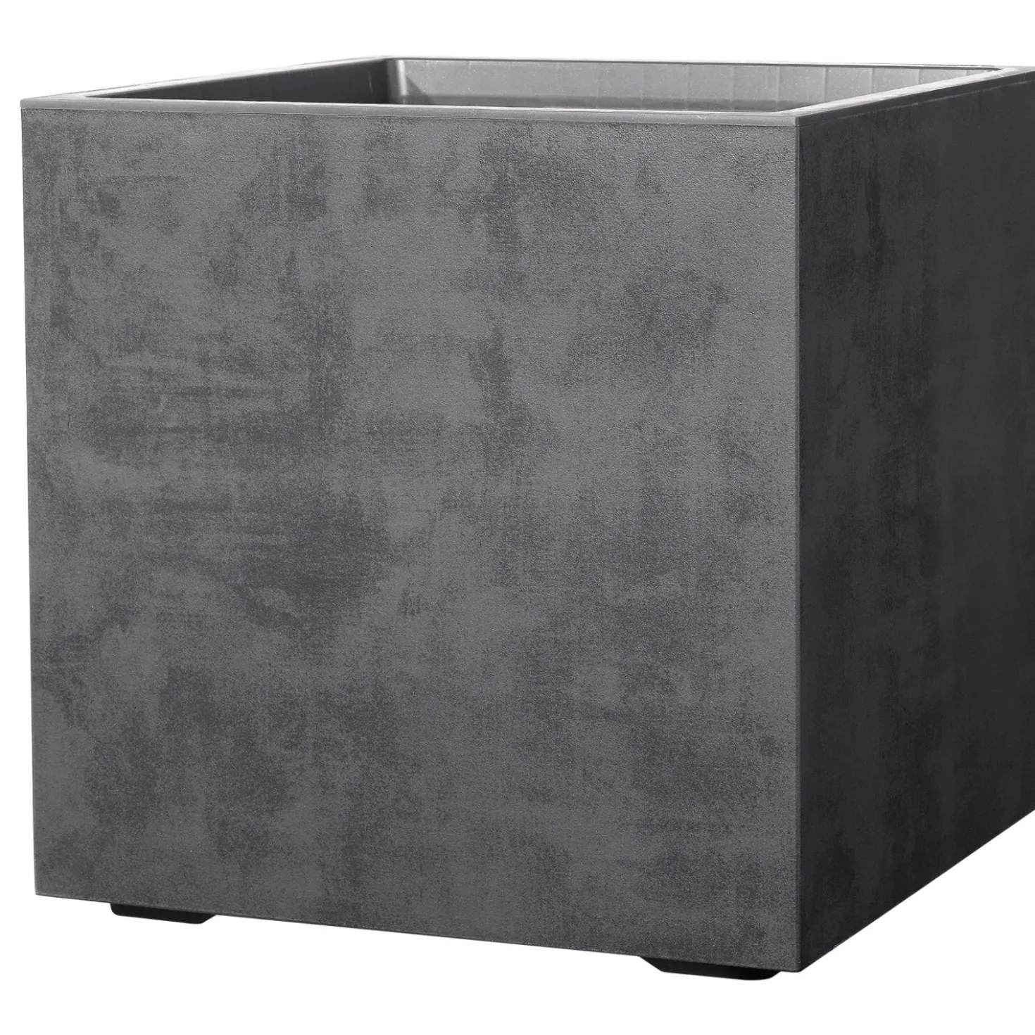 Fioriera da esterno Cubo Millennium in polipropilene antracite 49x49x49 cm