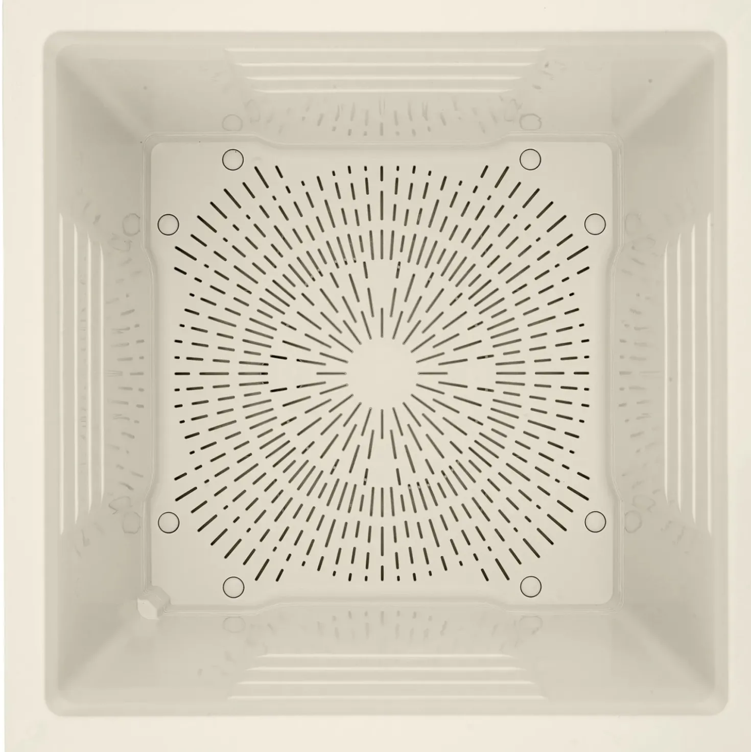Fioriera da esterno Cubo Millennium in polipropilene bianco perla 49x49x49 cm