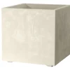 Fioriera da esterno Deroma Cubo Millennium materiale sintetico bianco 25x25 cm