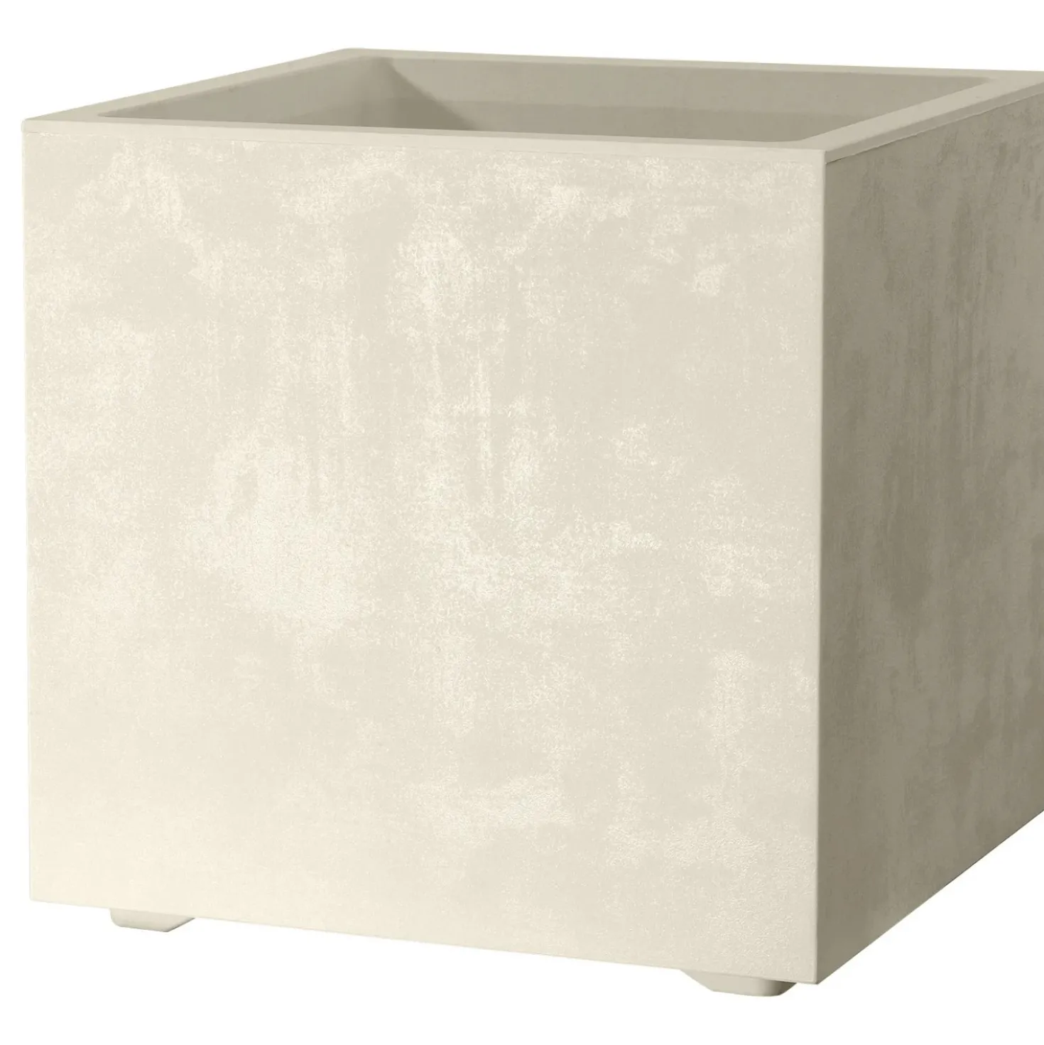 Fioriera da esterno Deroma Cubo Millennium materiale sintetico bianco 25x25 cm