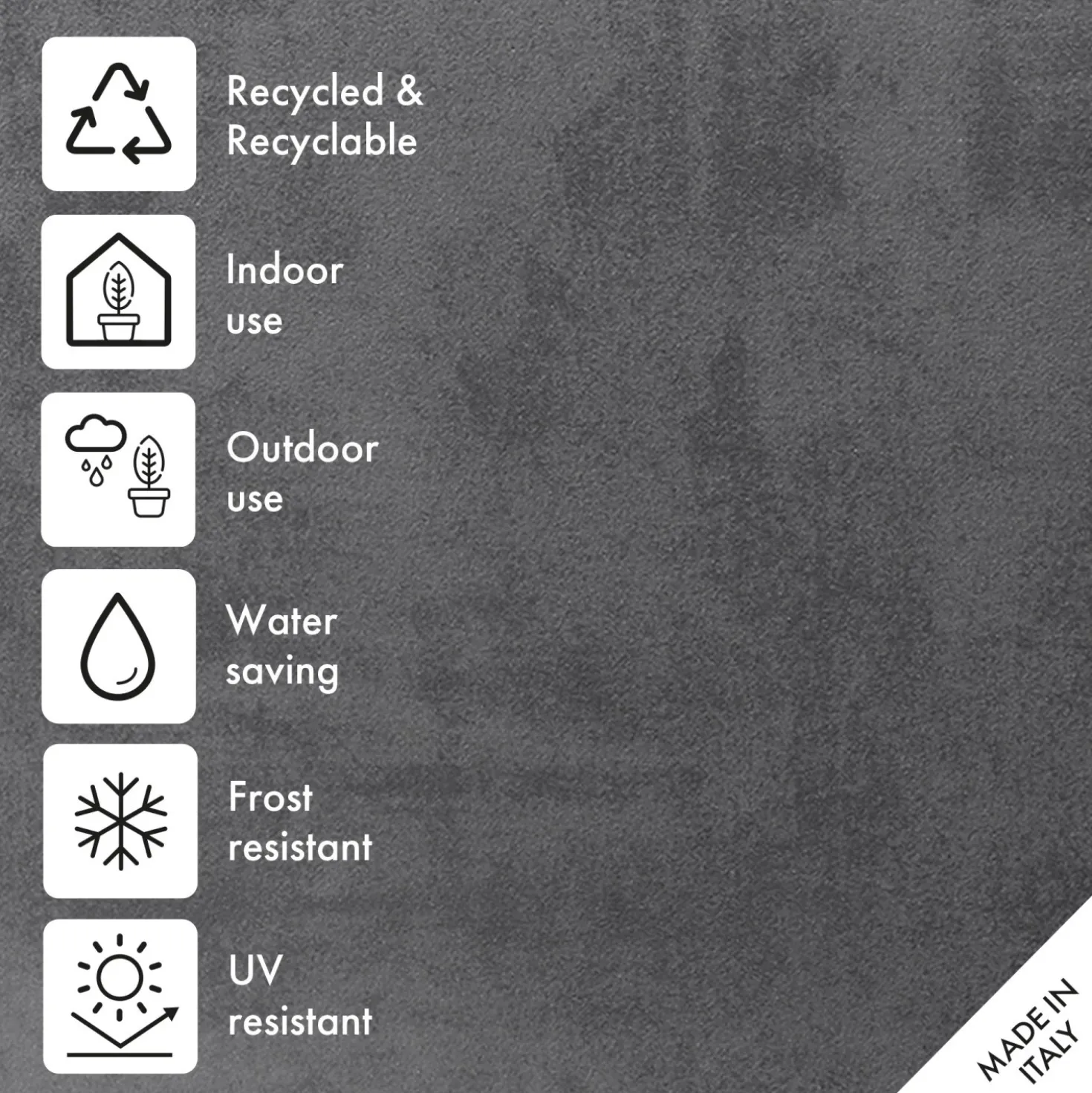 Fioriera da esterno Deroma Cubo Millennium in plastica antracite 79x39x39 cm