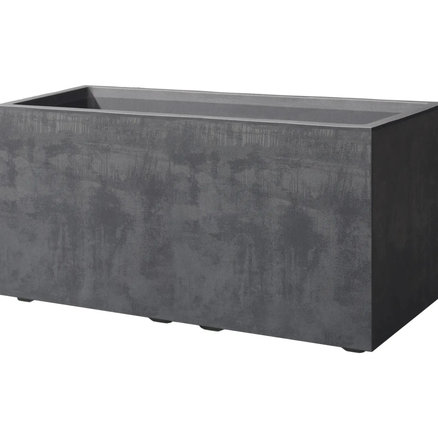 Fioriera da esterno Deroma Cubo Millennium in plastica antracite 79x39x39 cm