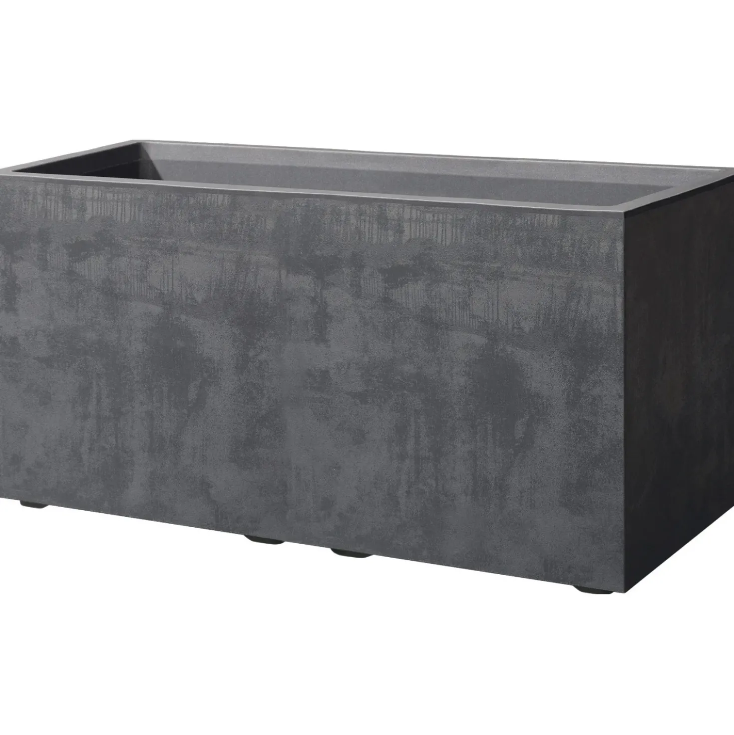 Fioriera da esterno Deroma Cubo Millennium in plastica antracite 79x39x39 cm