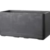 Fioriera da esterno Deroma Cosmo in plastica Antracite 78x38x38,5 cm