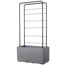 Fioriera da esterno Deroma Cosmo in plastica Antracite 78x38x38,5 cm