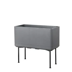 Fioriera da esterno Deroma Cosmo in plastica Antracite 78x38x38,5 cm