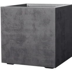 Fioriera da esterno Deroma Cubo Millennium in plastica antracite 39x39x39 cm