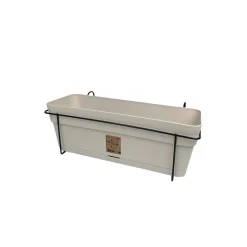Fioriera da esterno Ethica plastica riciclata gesso 50x17x26 cm
